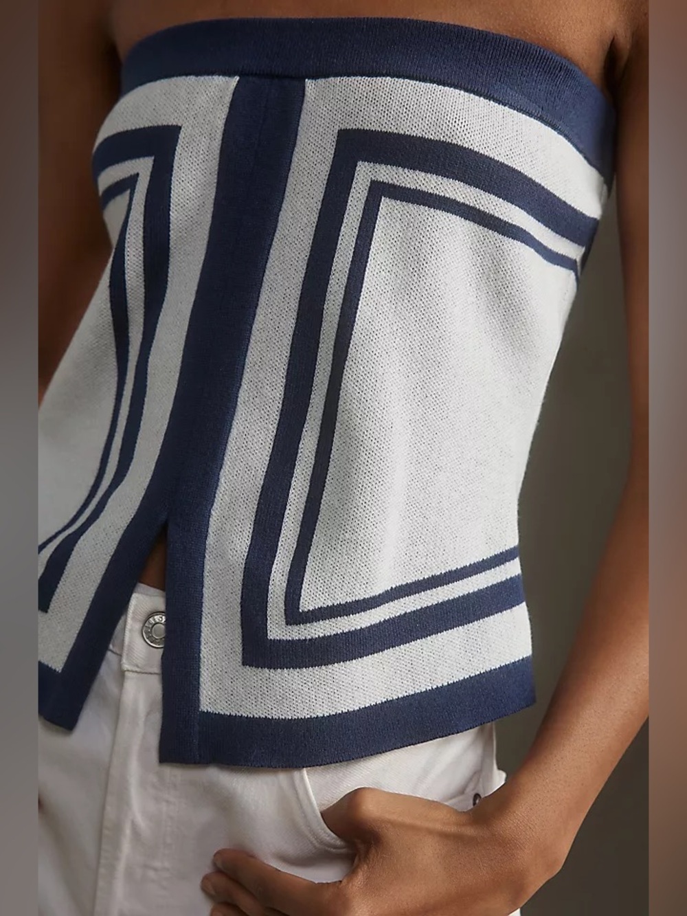 Caroline Constas Knit Deco Tube Top - NWT